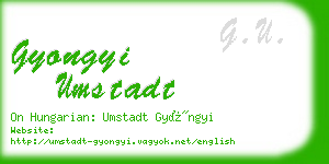 gyongyi umstadt business card